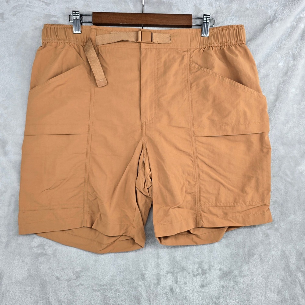 Eddie Bauer Ripstop Tech Shorts UPF 50 Moisture Wicking Adjustable Belt Large‎